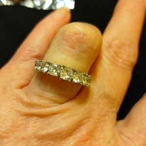 New anniversary cz sterling silver ring